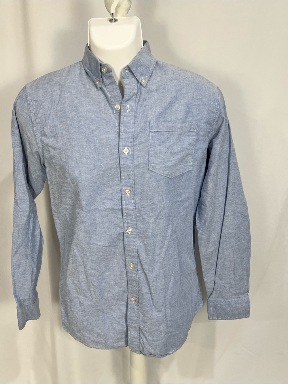 Sonoma Light Blue Button-Down Casual Shirt 100% Cotton